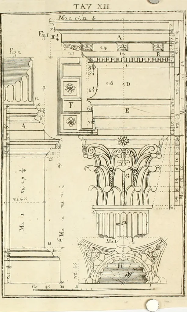 An illustration from Elementi d'architettura civile : con XVIII tavole in rame, 1791, leaf 149