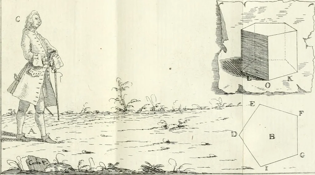 An illustration from Elementi di prospettiva : per uso degli architetti, e pittori, 1747, leaf 44