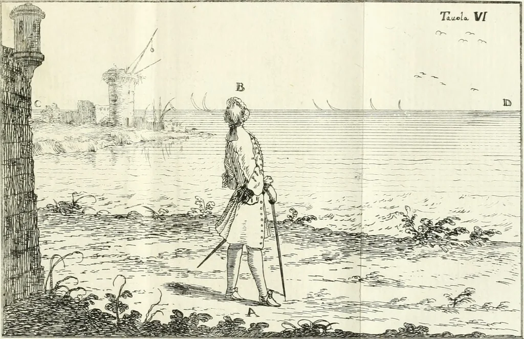 An illustration from Elementi di prospettiva : per uso degli architetti, e pittori, 1747, leaf 48