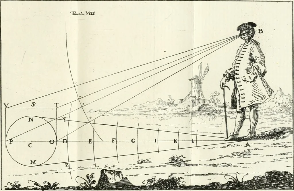 An illustration from Elementi di prospettiva : per uso degli architetti, e pittori, 1747, leaf 52