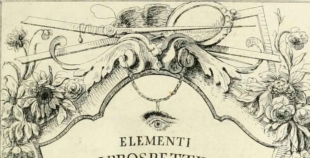 An illustration from Elementi di prospettiva : per uso degli architetti, e pittori, 1747, leaf 6