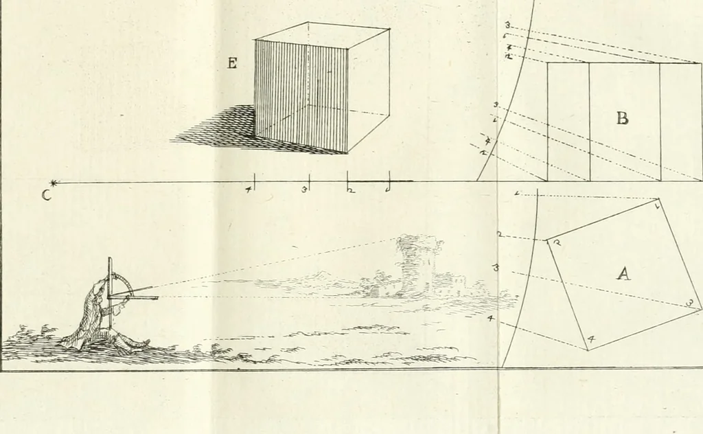 An illustration from Elementi di prospettiva : per uso degli architetti, e pittori, 1747, leaf 60