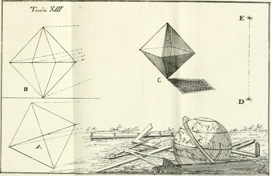 An illustration from Elementi di prospettiva : per uso degli architetti, e pittori, 1747, leaf 62