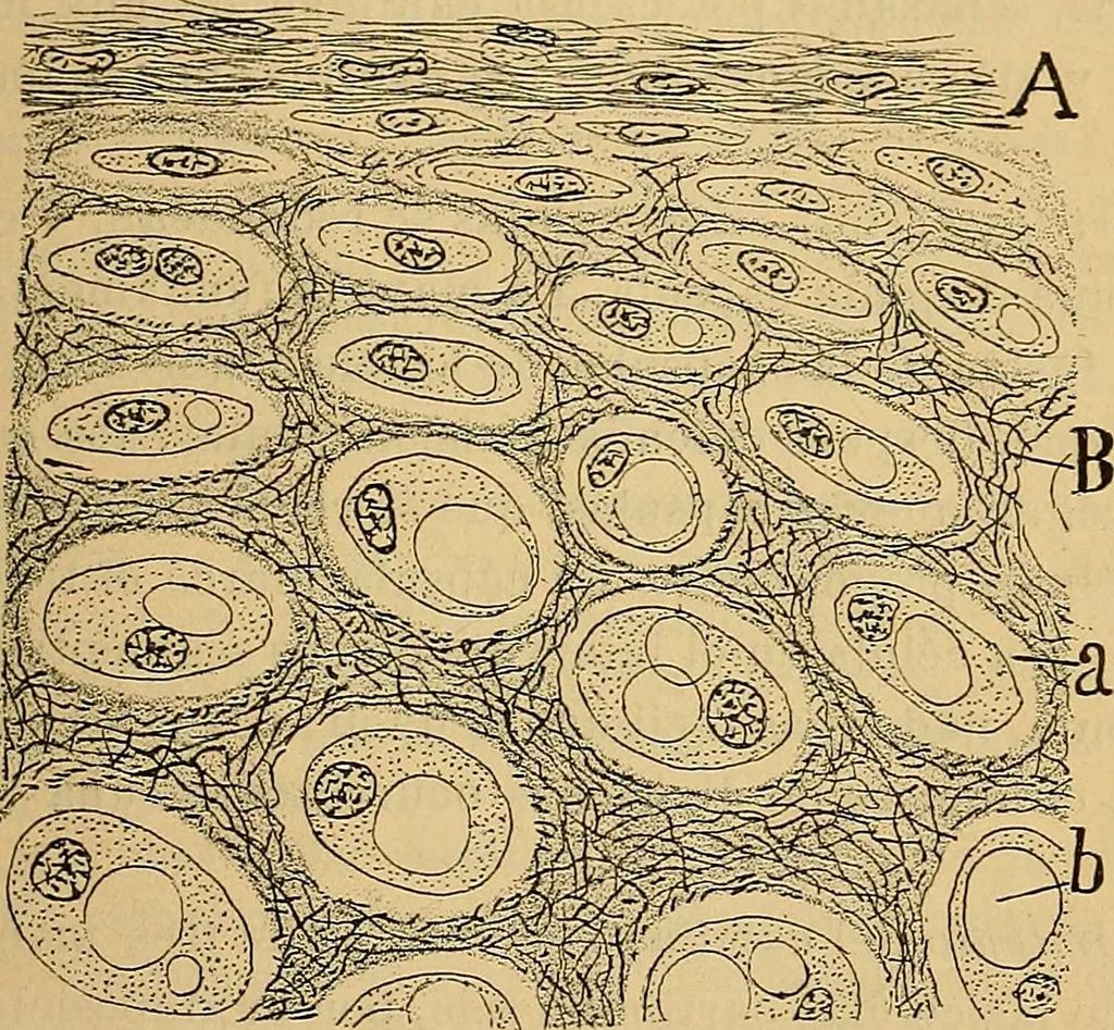 An illustration from Elementos de histología normal y de téchnica micrografica para uso de estudiantes, 1897, leaf 279