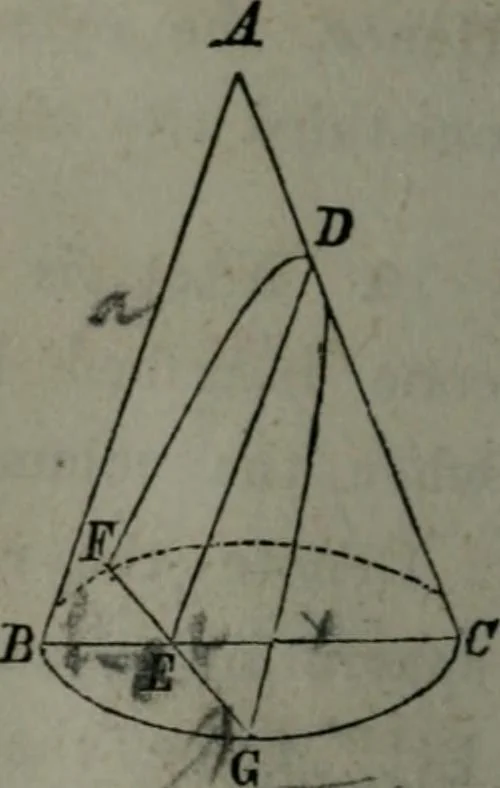 An illustration from Elements of analytical geometry and of the differential and integral calculus, 1866, leaf 321