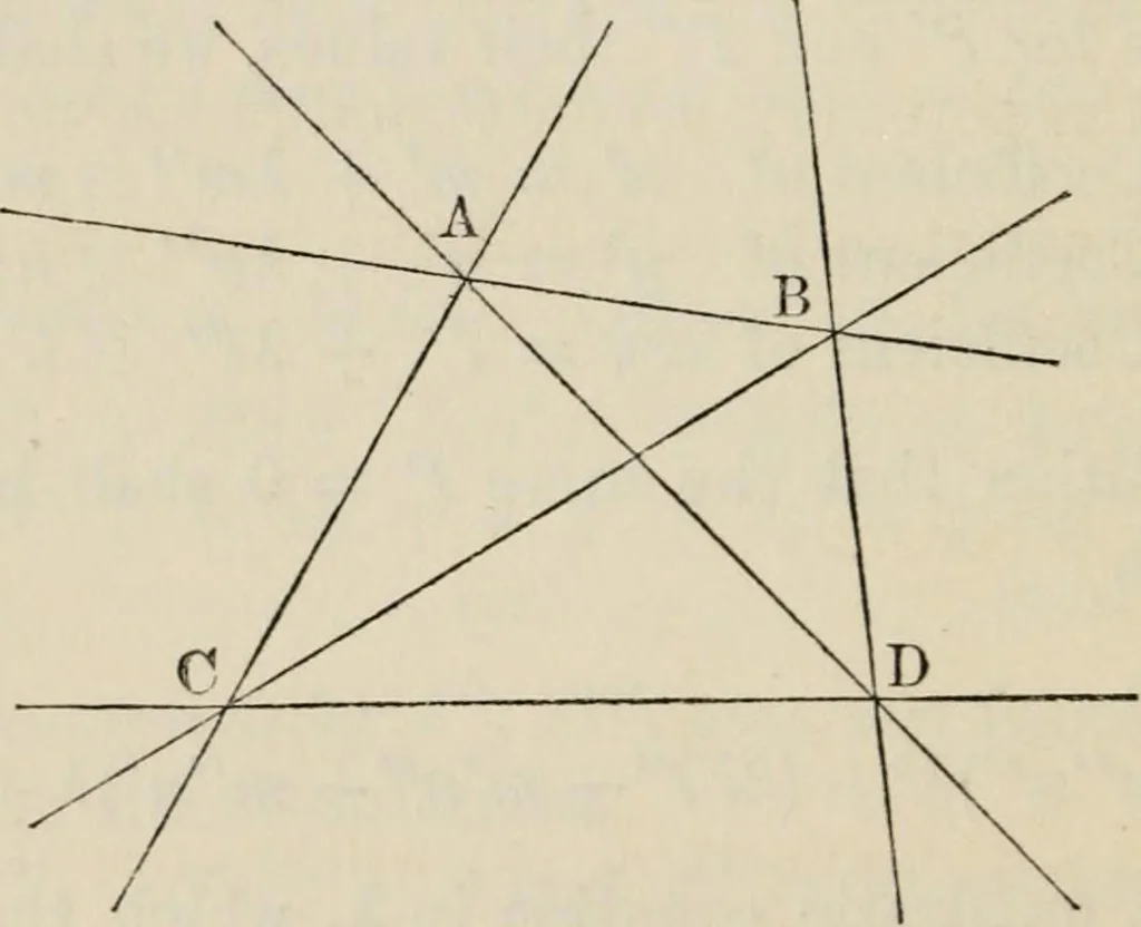 An illustration from Elements of analytic geometry, 1884, leaf 240