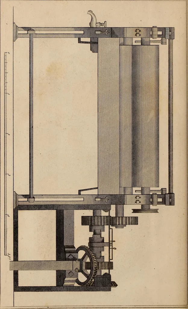 An illustration from Elements of the art of dyeing : with a description of the art of bleaching by oxymuriatic acid, 1824, leaf 445