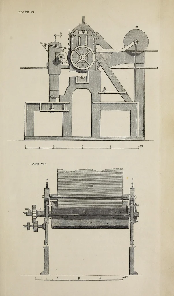 An illustration from Elements of the art of dyeing and bleaching, 1841, leaf 29