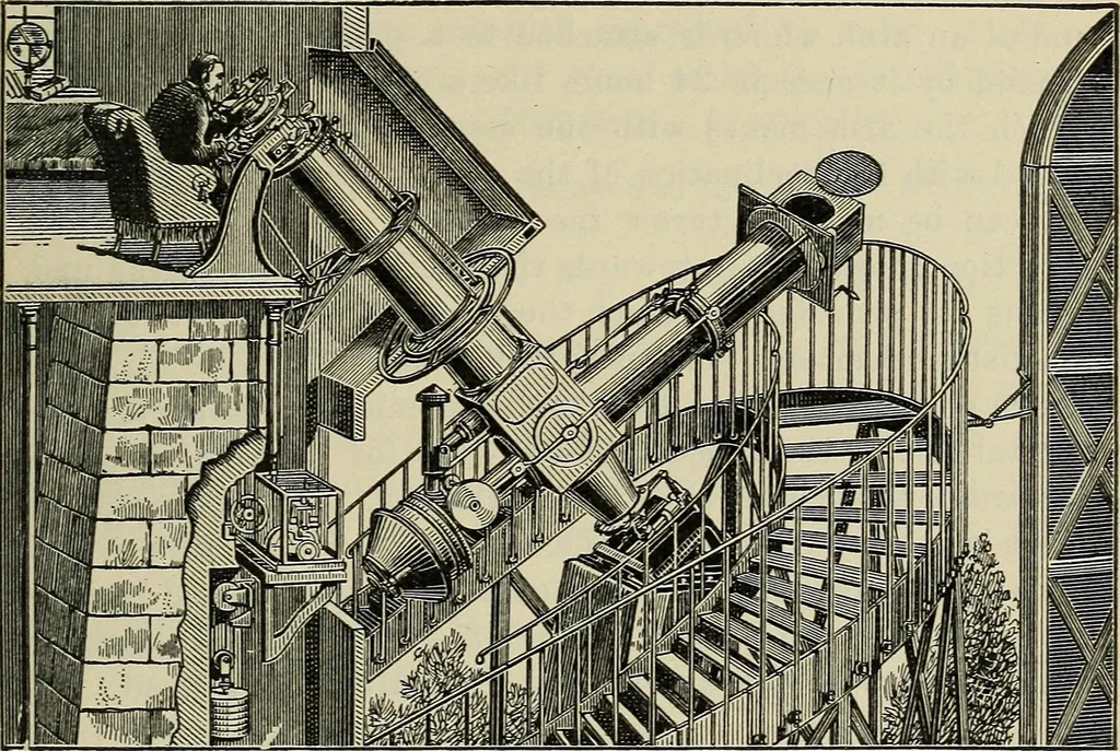 An illustration from The elements of astronomy; a textbook, 1919, leaf 447