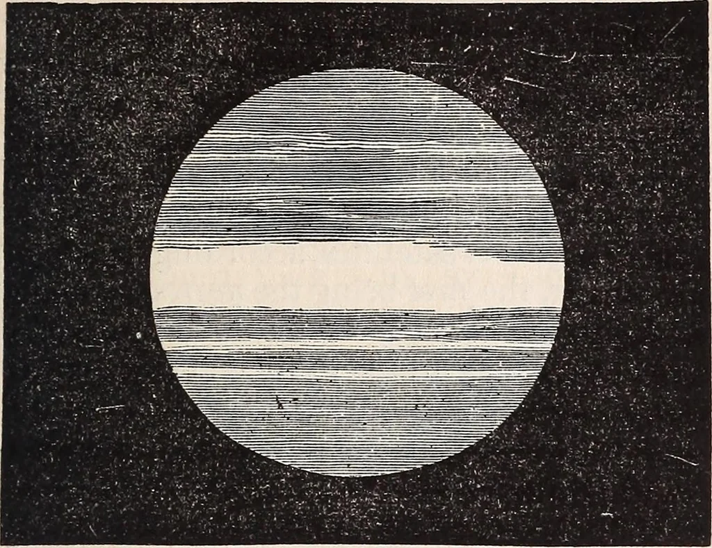 An illustration from Elements of astronomy .., 1870, leaf 247