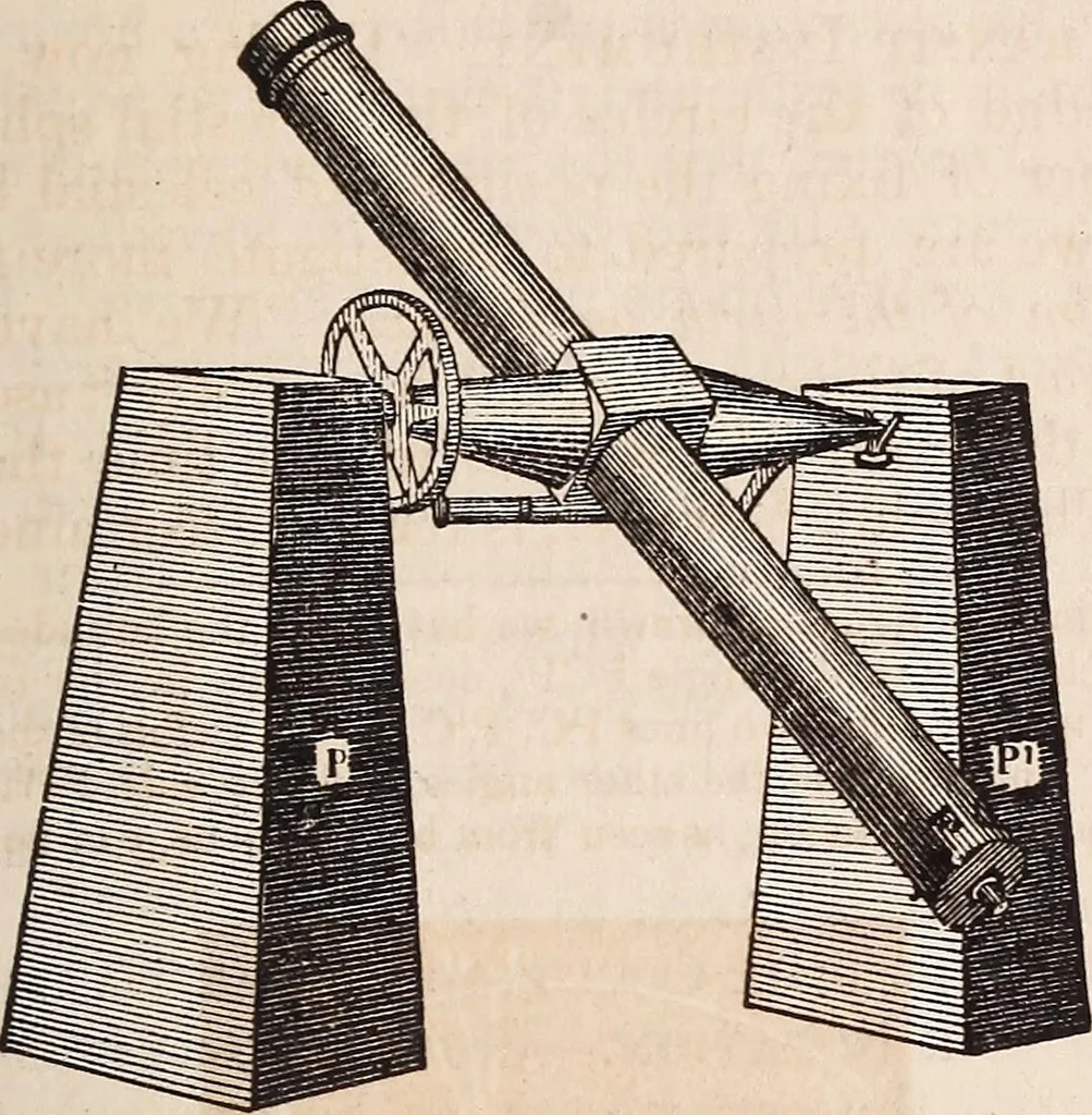 An illustration from Elements of astronomy .., 1870, leaf 79
