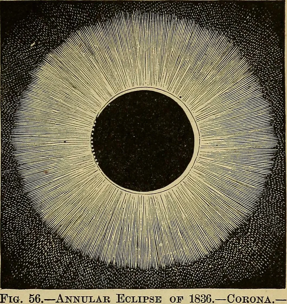 An illustration from Elements of astronomy: accompanied with numerous illustrations, a colored representation of the solar, stellar, and nebular spectra, and celestial charts of the northern and the southern hemisphere, 1875, leaf 138