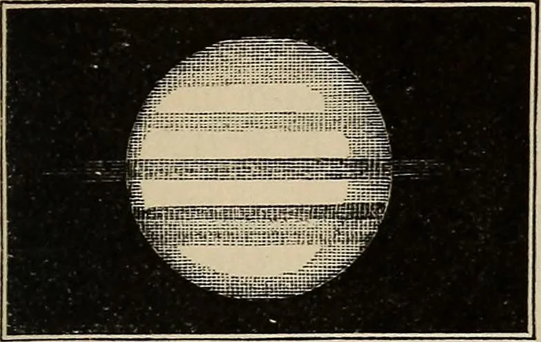 An illustration from Elements of astronomy: accompanied with numerous illustrations, a colored representation of the solar, stellar, and nebular spectra, and celestial charts of the northern and the southern hemisphere, 1875, leaf 220