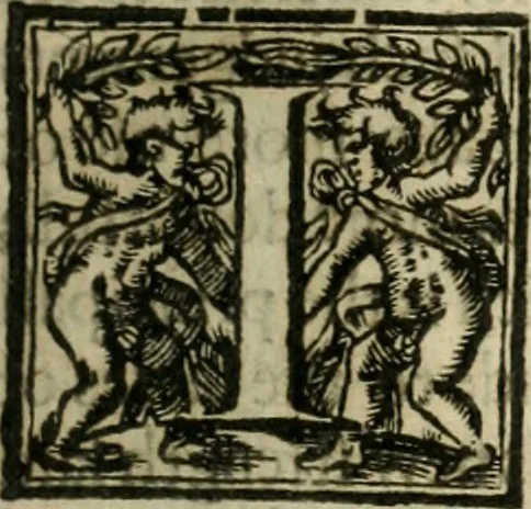 An illustration from The elements of the common lavves of England, branched into a double tract: the one containing A collection of some principall rules and maximes of the common law, with their latitude and extent. Explicated for the more facile introduction of such as are studiously addicted to that noble profession. the other The use of the common law, for preservation of our persons, goods, and good names. According to the lawes and customes of this land, 1636, leaf 16