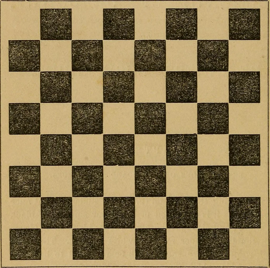 An illustration from The elements of draughts; or, Beginners' sure guide: containing a thorough and minute exposition of every principle separately explained: together with model games .., 1872, leaf 17