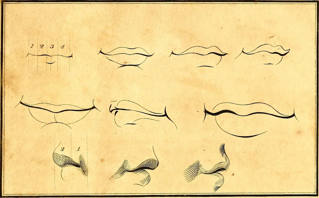 An illustration from Elements of drawing exemplified in a variety of figures and sketches of parts of the human form, 1814, leaf 12