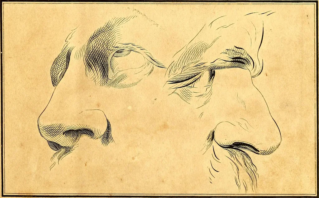 An illustration from Elements of drawing exemplified in a variety of figures and sketches of parts of the human form, 1814, leaf 16