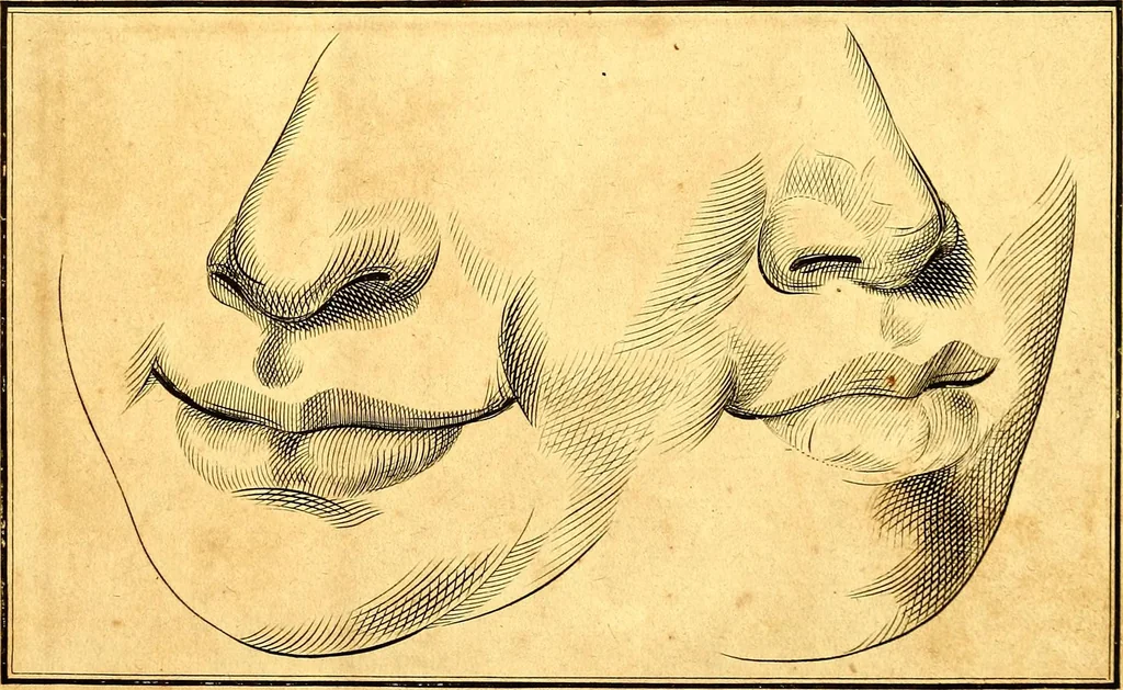 An illustration from Elements of drawing exemplified in a variety of figures and sketches of parts of the human form, 1814, leaf 18