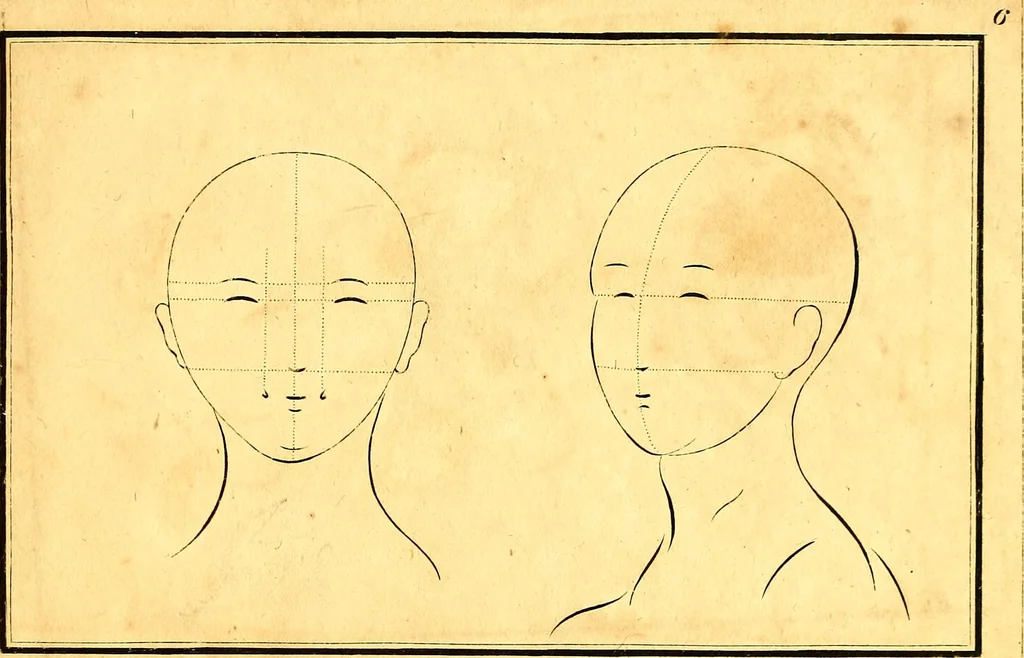 An illustration from Elements of drawing exemplified in a variety of figures and sketches of parts of the human form, 1814, leaf 20