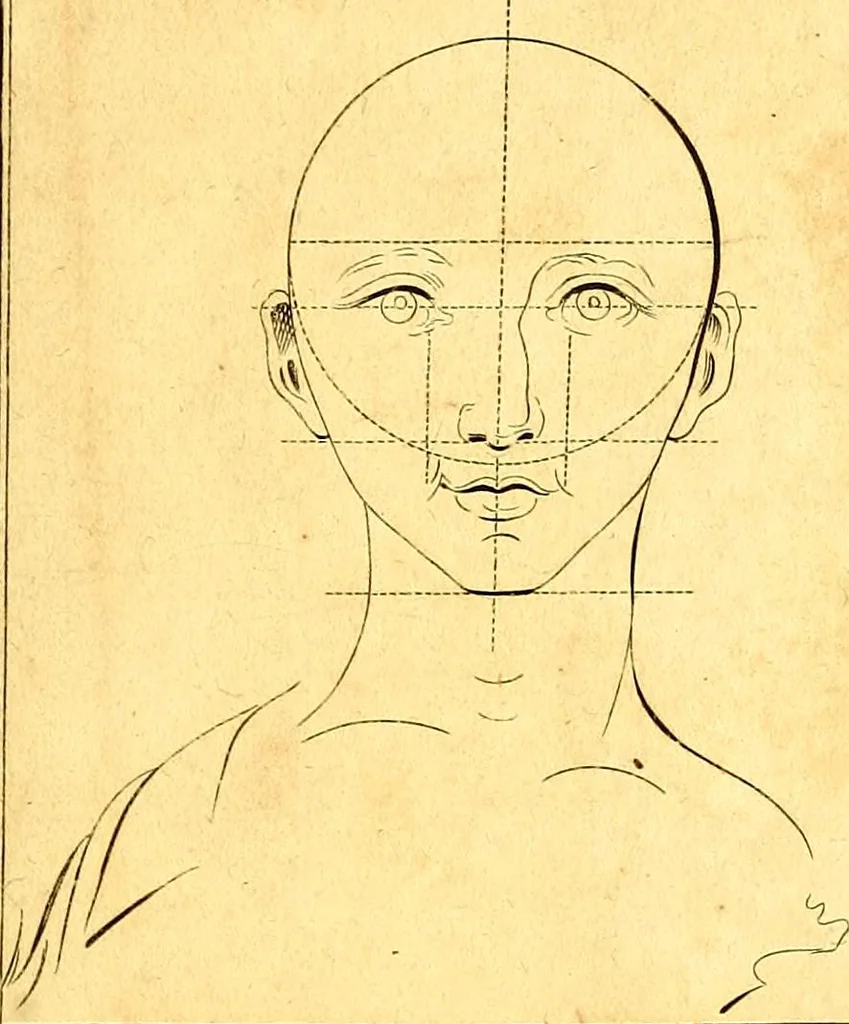 An illustration from Elements of drawing exemplified in a variety of figures and sketches of parts of the human form, 1814, leaf 24