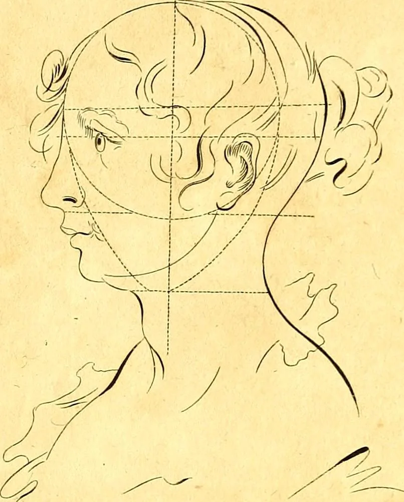 An illustration from Elements of drawing exemplified in a variety of figures and sketches of parts of the human form, 1814, leaf 24
