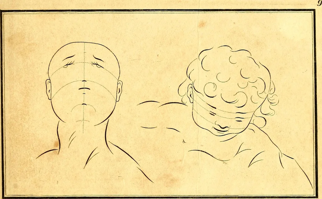 An illustration from Elements of drawing exemplified in a variety of figures and sketches of parts of the human form, 1814, leaf 26