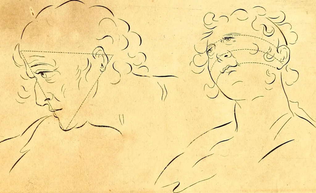 An illustration from Elements of drawing exemplified in a variety of figures and sketches of parts of the human form, 1814, leaf 32