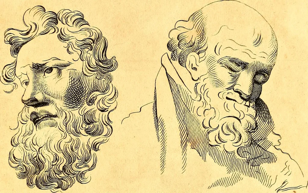 An illustration from Elements of drawing exemplified in a variety of figures and sketches of parts of the human form, 1814, leaf 34