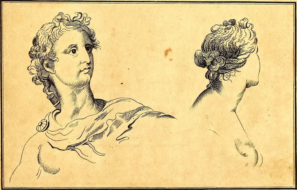 An illustration from Elements of drawing exemplified in a variety of figures and sketches of parts of the human form, 1814, leaf 34