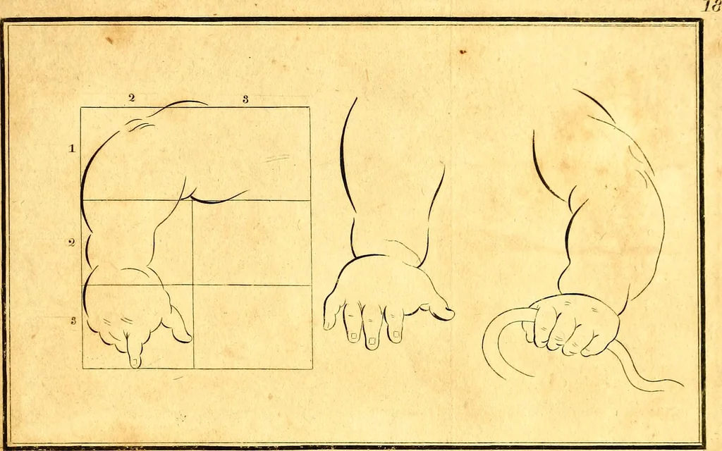 An illustration from Elements of drawing exemplified in a variety of figures and sketches of parts of the human form, 1814, leaf 44