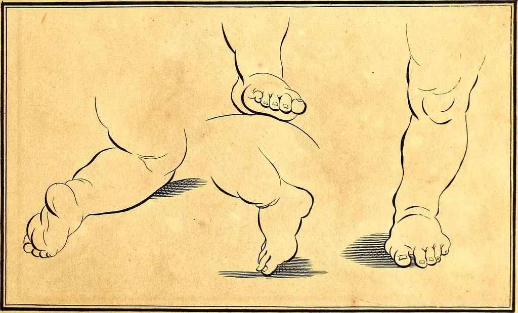An illustration from Elements of drawing exemplified in a variety of figures and sketches of parts of the human form, 1814, leaf 50