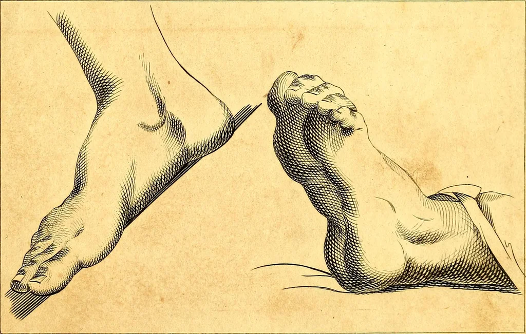 An illustration from Elements of drawing exemplified in a variety of figures and sketches of parts of the human form, 1814, leaf 52