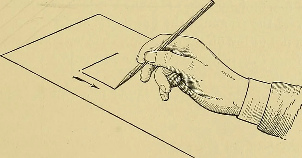 An illustration from Elements of drawing, 1912, leaf 156
