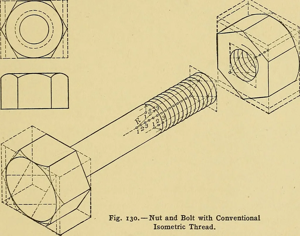An illustration from Elements of drawing, 1912, leaf 184