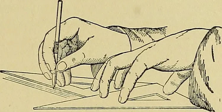 An illustration from Elements of drawing, 1912, leaf 34