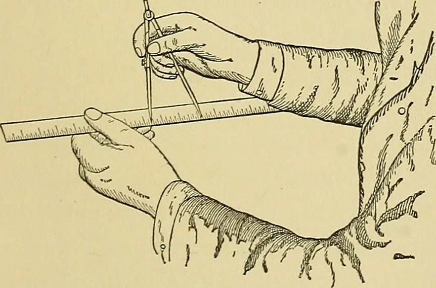 An illustration from Elements of drawing, 1912, leaf 46