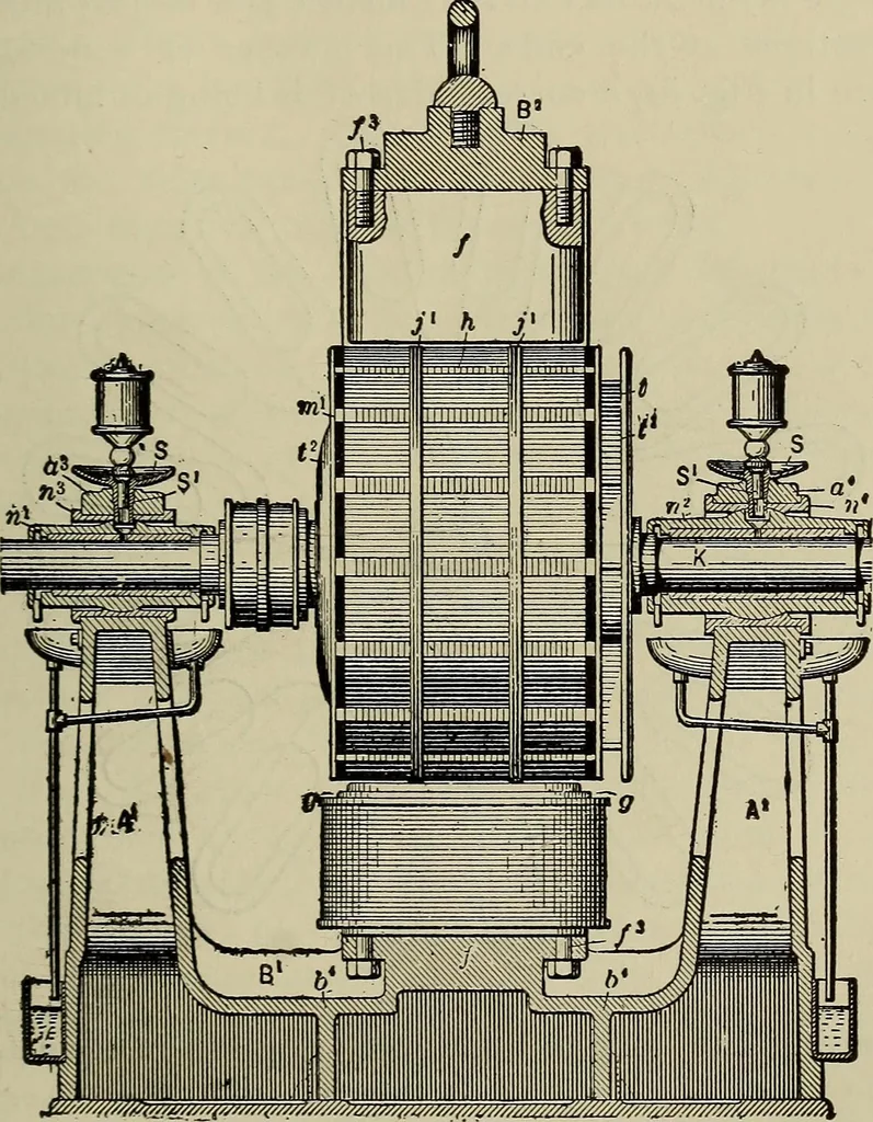 An illustration from The elements of dynamic electricity and magnetism, 1903, leaf 204
