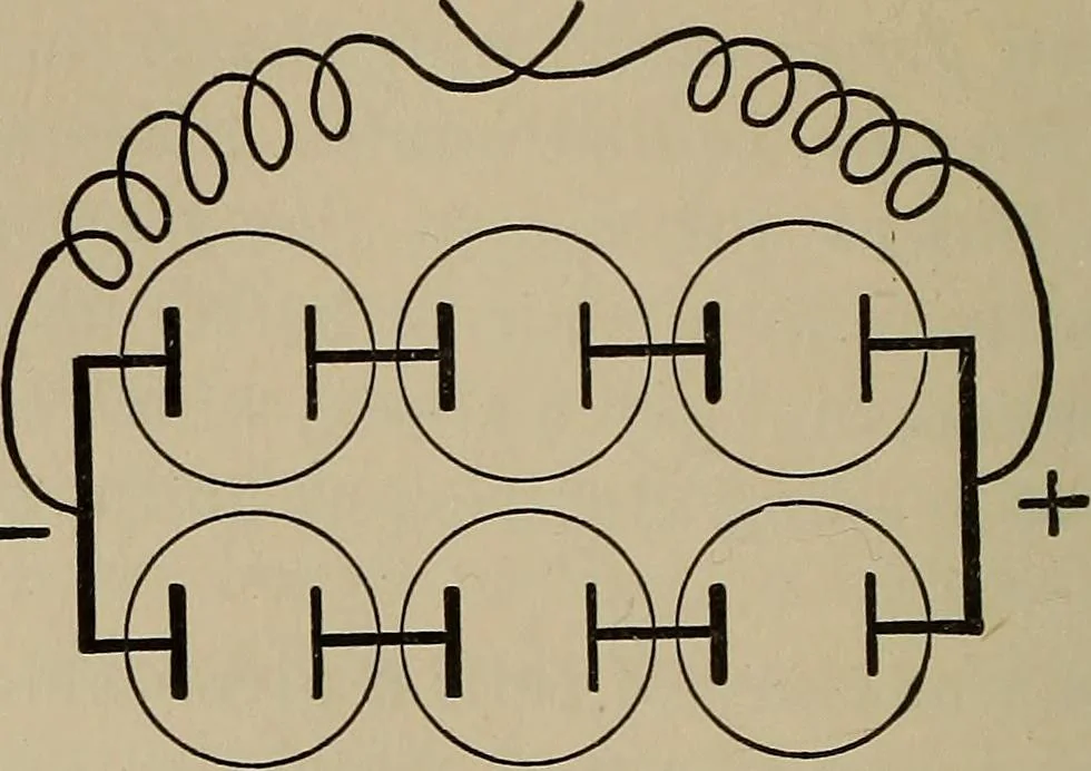 An illustration from The elements of dynamic electricity and magnetism, 1903, leaf 47