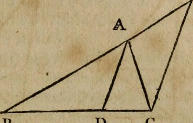 An illustration from The Elements of Euclid : viz. the first six books, together with the eleventh and twelfth : the errors, by which Theon, or others, have long ago vitiated these books, are corrected, and some of Euclid's demonstrations are restored : also, the book of Euclid's Data, in like manner corrected, 1806, leaf 161