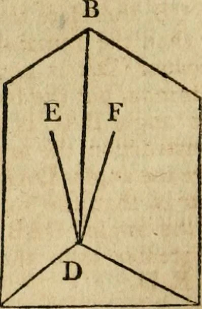 An illustration from The Elements of Euclid : viz. the first six books, together with the eleventh and twelfth : the errors, by which Theon, or others, have long ago vitiated these books, are corrected, and some of Euclid's demonstrations are restored : also, the book of Euclid's Data, in like manner corrected, 1806, leaf 214
