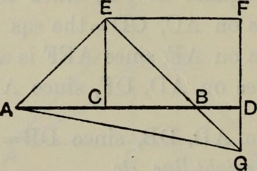An illustration from The elements of Euclid for the use of schools and colleges; comprising the first six books and portions of the eleventh and twelfth books;, 1903, leaf 114
