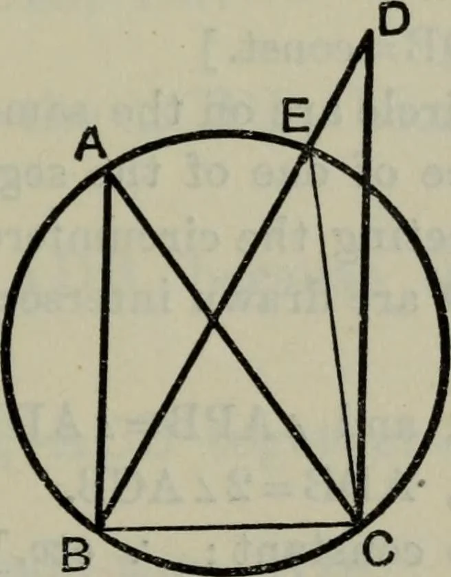 An illustration from The elements of Euclid for the use of schools and colleges; comprising the first six books and portions of the eleventh and twelfth books;, 1903, leaf 157