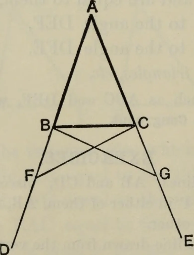 An illustration from The elements of Euclid for the use of schools and colleges; comprising the first six books and portions of the eleventh and twelfth books;, 1903, leaf 26