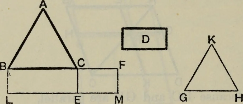 An illustration from The elements of Euclid for the use of schools and colleges; comprising the first six books and portions of the eleventh and twelfth books;, 1903, leaf 282