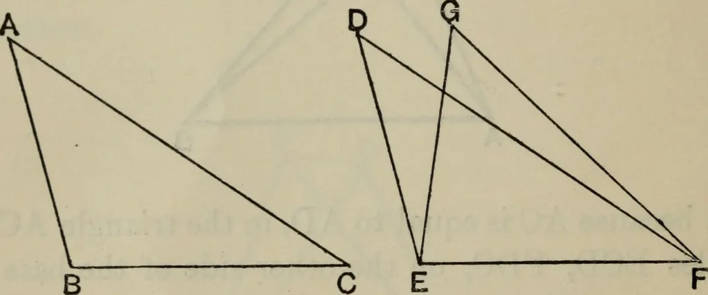 An illustration from The elements of Euclid for the use of schools and colleges; comprising the first six books and portions of the eleventh and twelfth books;, 1903, leaf 32