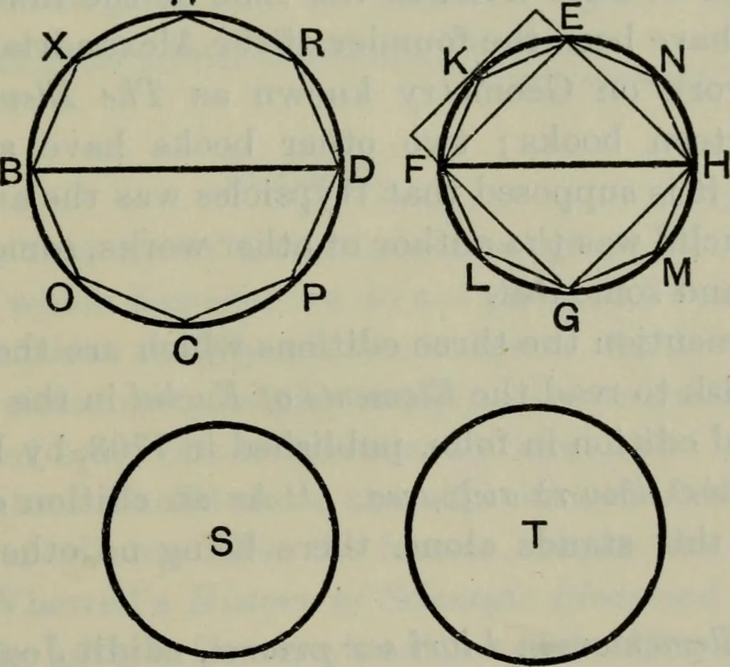 An illustration from The elements of Euclid for the use of schools and colleges; comprising the first six books and portions of the eleventh and twelfth books;, 1903, leaf 329