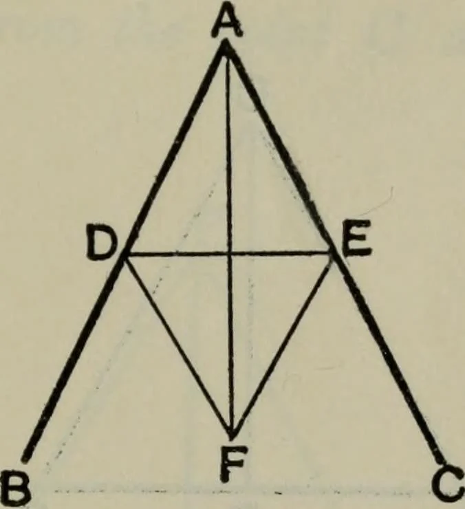 An illustration from The elements of Euclid for the use of schools and colleges; comprising the first six books and portions of the eleventh and twelfth books;, 1903, leaf 35