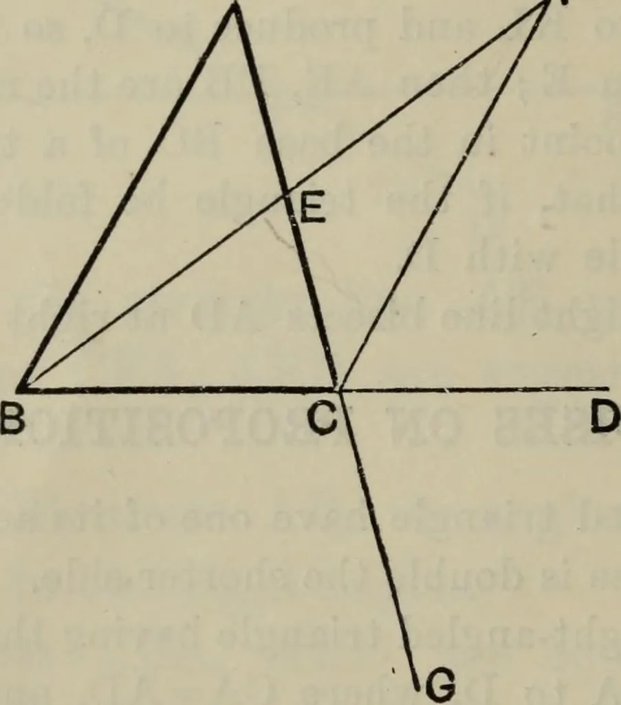 An illustration from The elements of Euclid for the use of schools and colleges; comprising the first six books and portions of the eleventh and twelfth books;, 1903, leaf 44