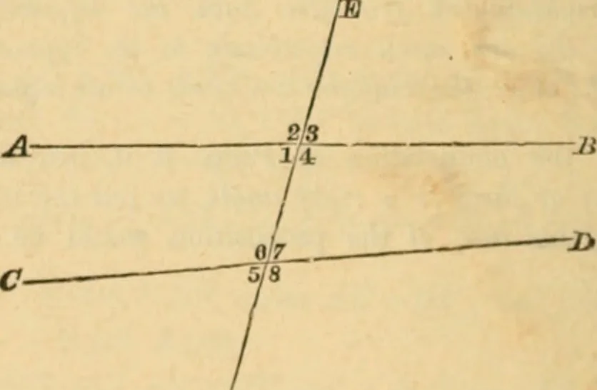An illustration from Elements of geometry : containing books I to III, 1886, leaf 51