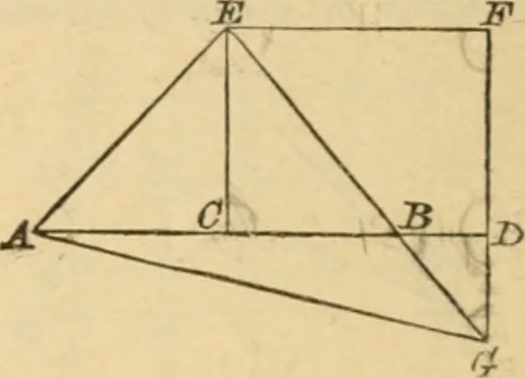 An illustration from Elements of geometry : containing books I to III, 1886, leaf 95